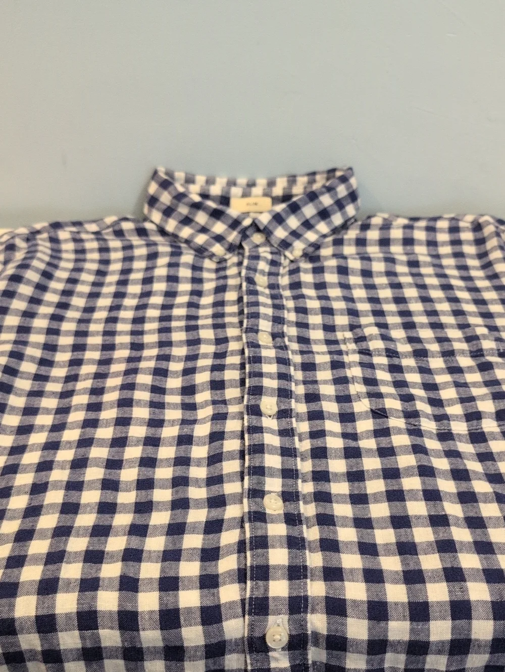 J. Crew Mens Large Slim 100% Linen Long Sleeve Button Down Shirt Style #K7899